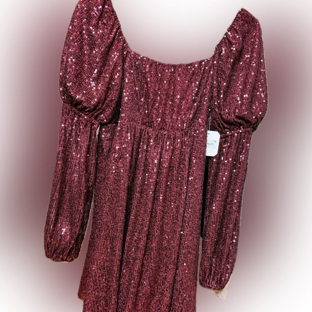 Altar’d State Burgundy XS sparkly dress